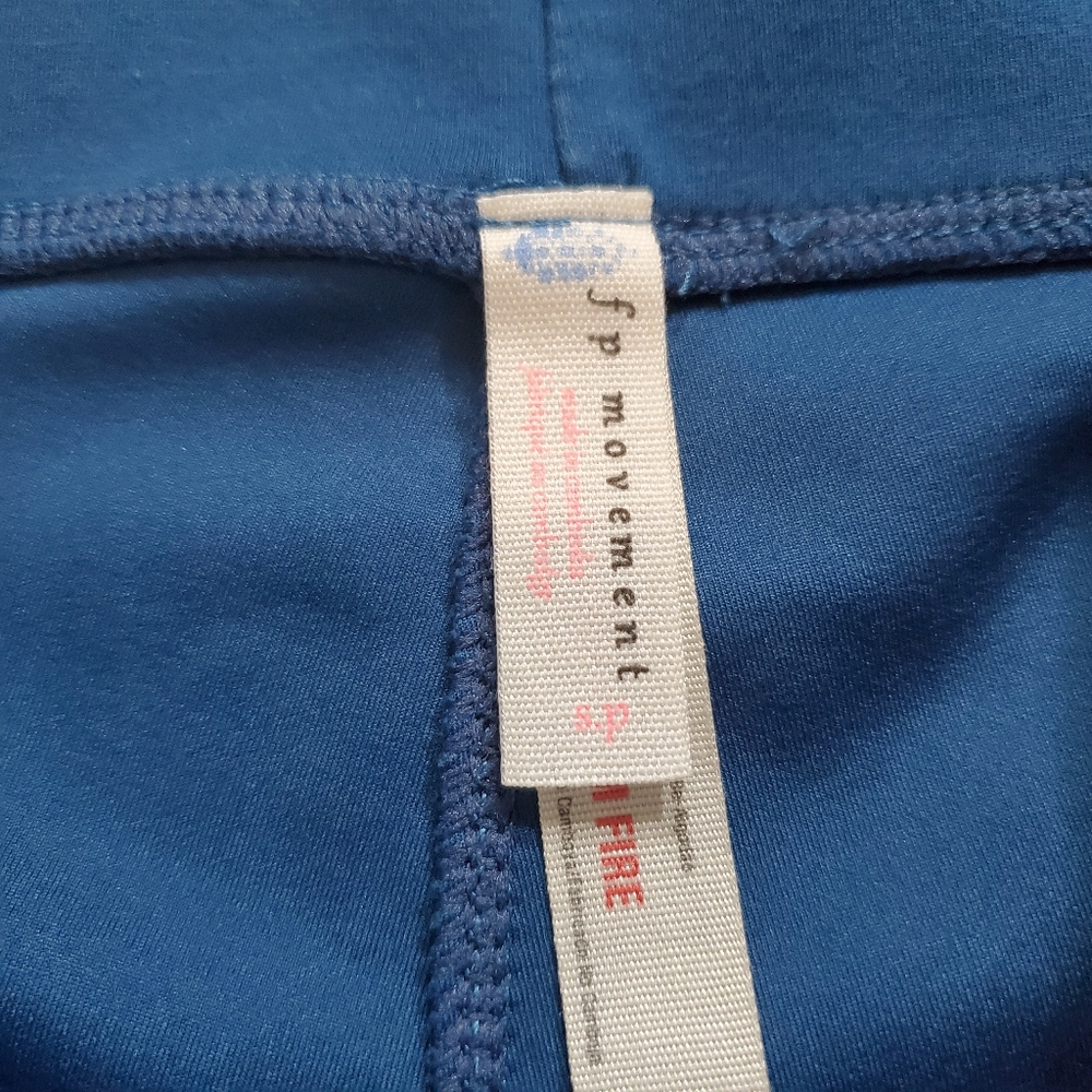 Free people movement turnout‎ wrap tie leggings teal blue size small - Picture 4 of 5